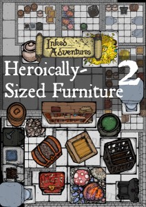 Heroically Sized Furniture cover page graphic - Drive Thru product info