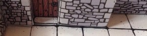 Detail view of walls and door Inked Adventures Blocks
