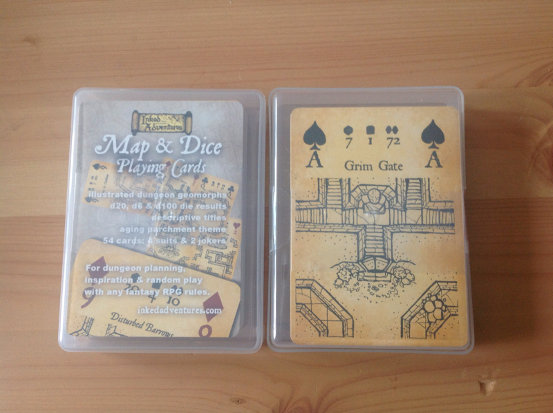 Inked Adventures Accessory Map & Dice Playing Cards MINT 